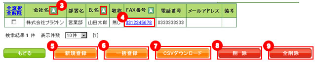 電話帳登録画面